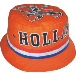 Vissershoedje oranje Holland met leeuw en rood-wit-blauwe vlag | EK Voetbal 2020 2021 | Nederlands elftal zonnehoedje | Nederland supporter | Holland souvenir